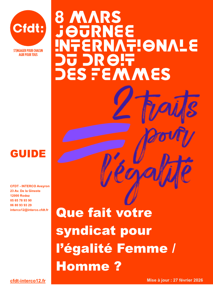 8 mars 2026&nbsp;: Mobilisons-nous pour une égalité réelle femmes-hommes dans la Fonction publique territoriale en Aveyron&nbsp;!