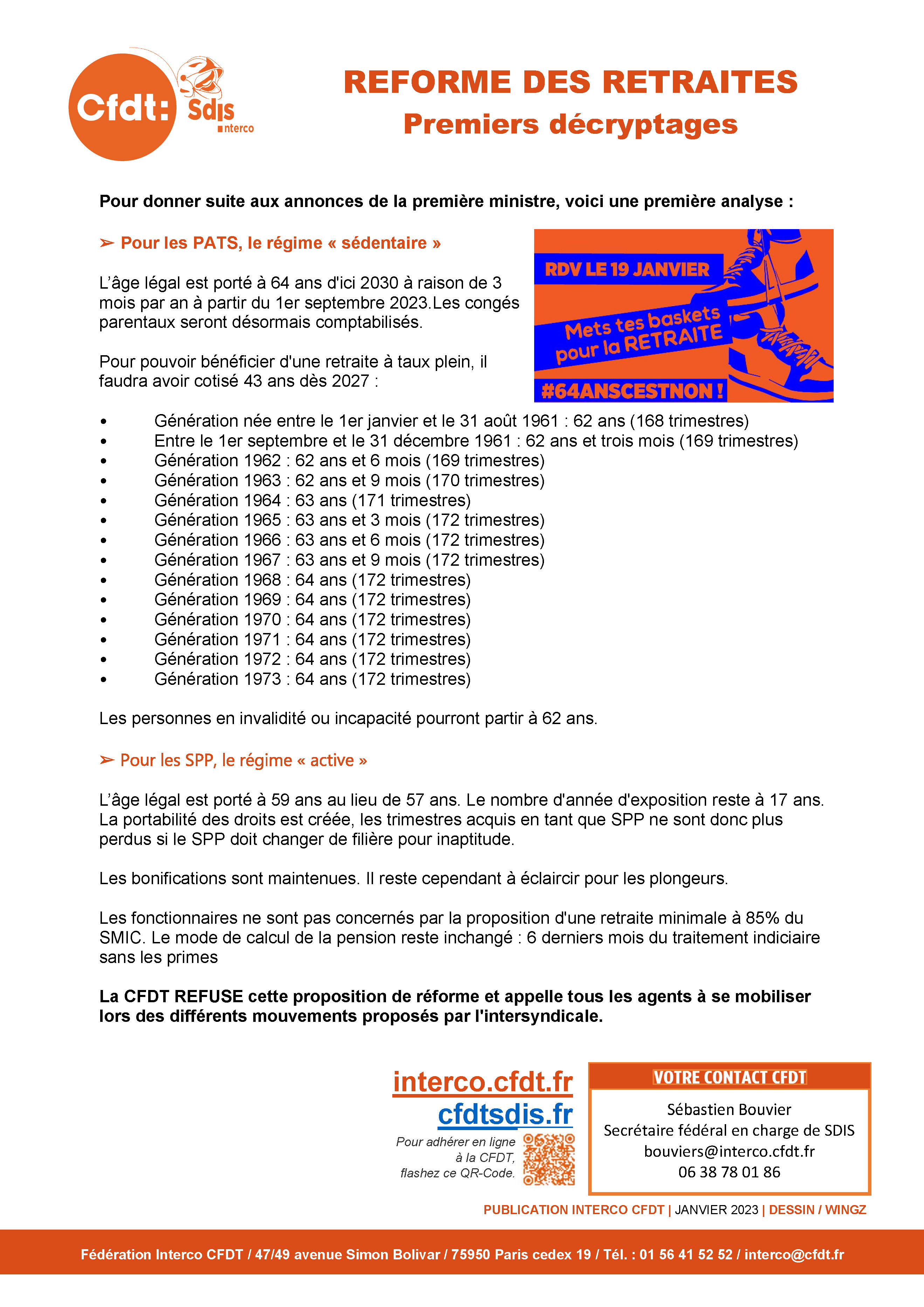Réforme des retraites SDIS&nbsp;: premiers décryptages
