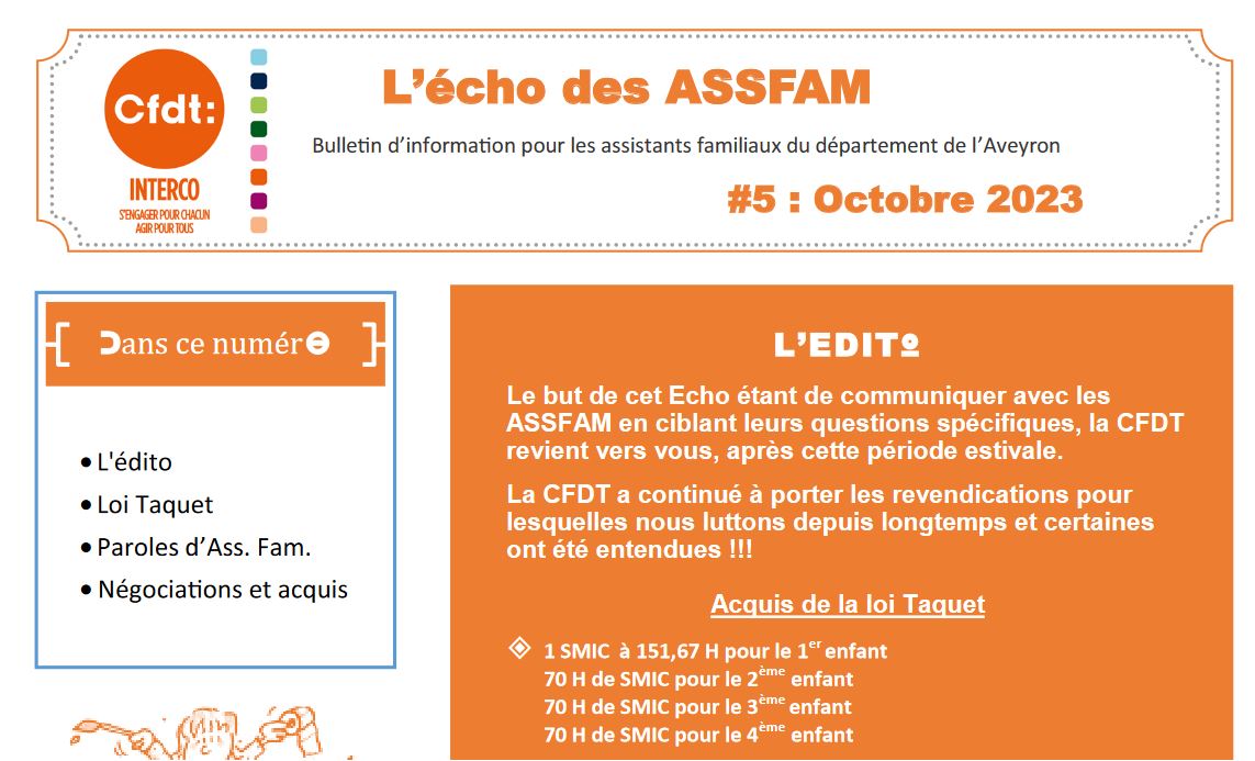 L’echo des ASSFAM N°5